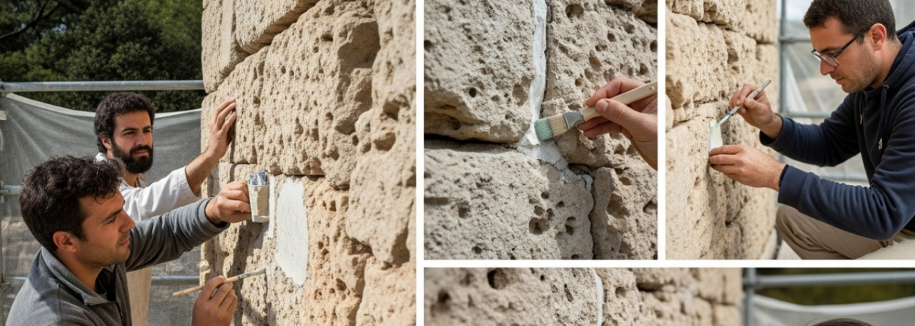 Balance of Saturation and Absorption in Stone Consolidation