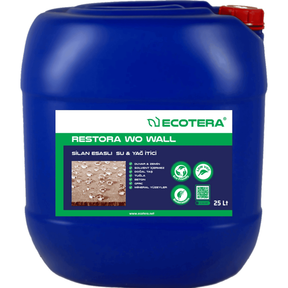 Restora WO WALL, Su & Yağ İtici Malzeme Restora WO WALL WO-0114-25LT