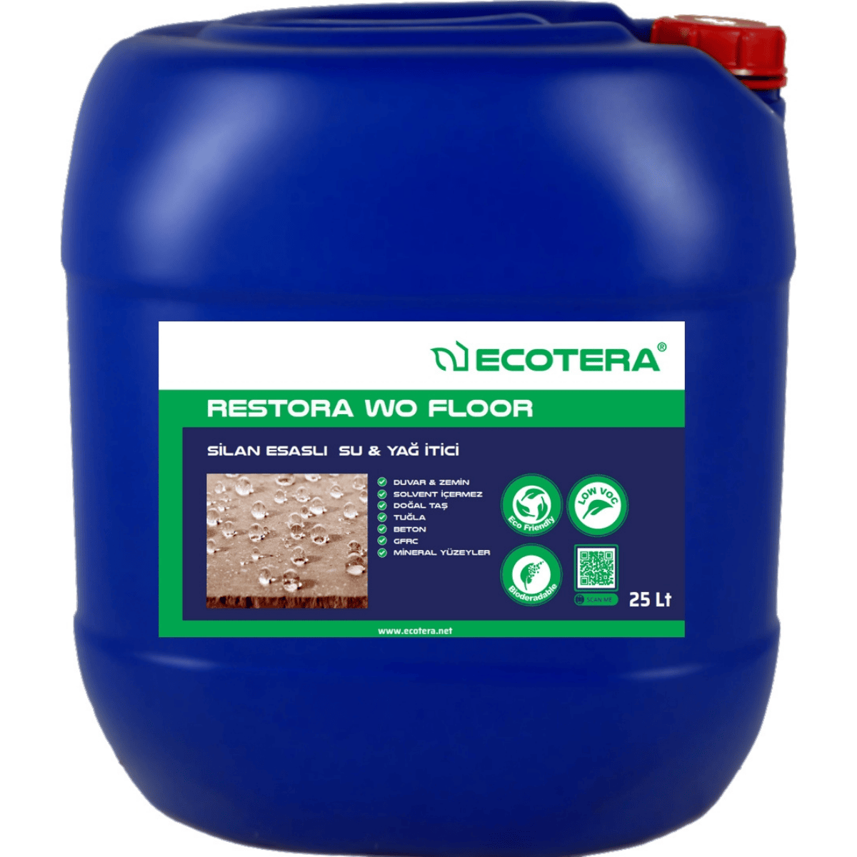 Restora WO FLOOR, Su & Yağ İtici Malzeme Restora WO FLOOR WO-0215-25LT