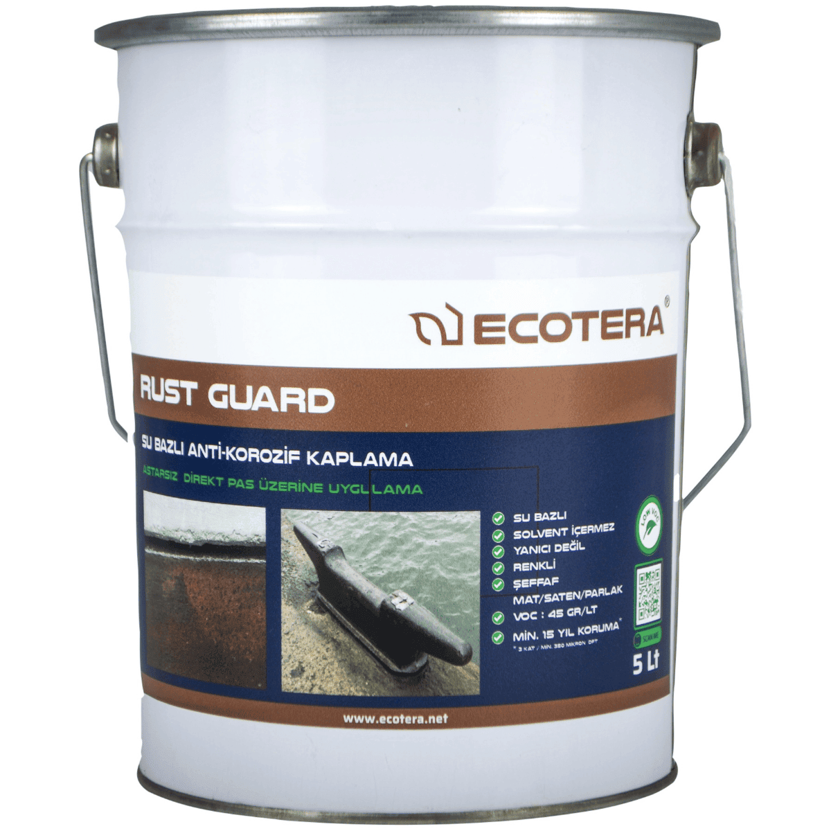 Rust Guard, Anti Korozif Özellikli Su Bazlı Koruyucu Kaplama Rust Guard RG 0131-5LT