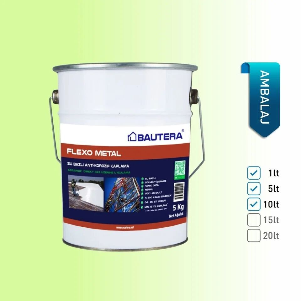 Flexo Metal, Su Bazlı Ekolojik Anti-Korozyon Özellikli Kaplama Flexo Metal FM 0133-25KG