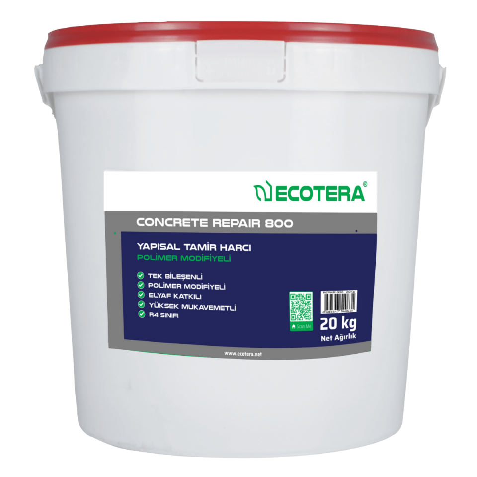 Concrete Repair 800, Beton ve Brüt Beton Kalın Onarım Harcı Concrete Repair 800 CR 0224-20KG